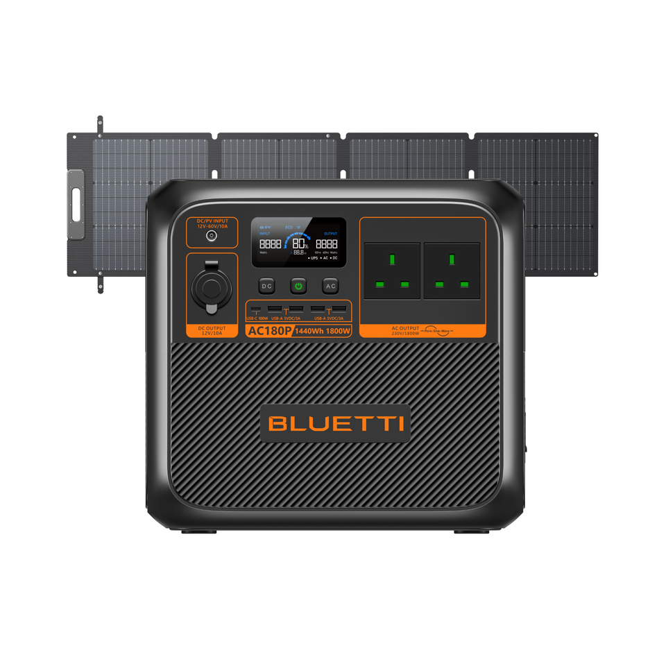 BLUETTI Portable Power Station | 1,800W 1,440Wh AC180P (UK)