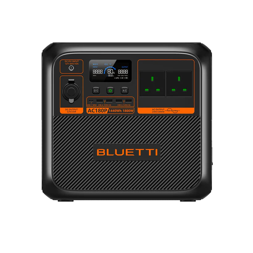 BLUETTI Portable Power Station | 1,800W 1,440Wh AC180P (UK)